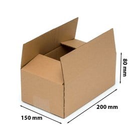 Karton klapowy 200x150x80 mm B320 – małe pudełko do paczkomatu A