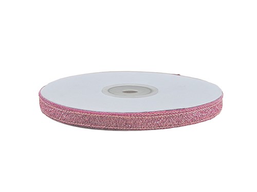 Wstążka brokatowa 6mm/32m bordowa WB7031