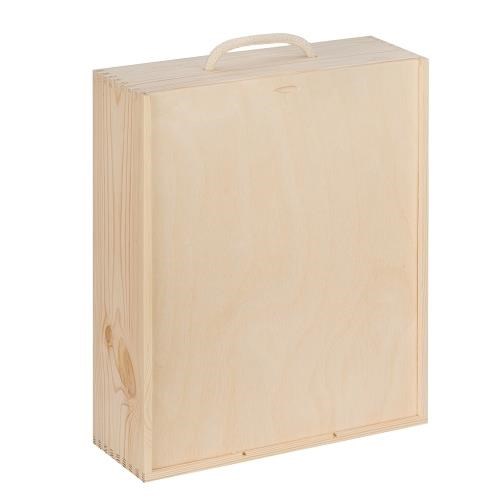 Drewniane pudełko na 3 butelki K-953