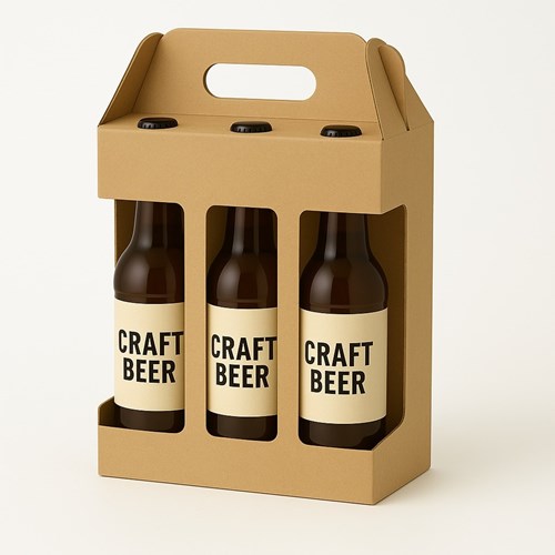 Pudełko na 6 piw 210x140x258 mm wykrojnikowe – 20 szt.
