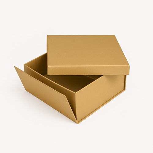 Pudełko składane z wiekiem 250x250x120 Złote