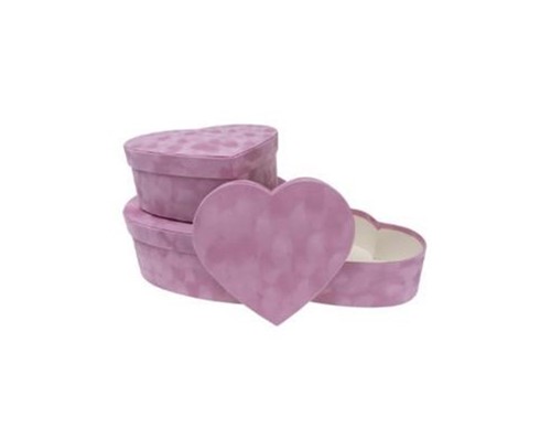 FlowerBox na kwiaty Welur Serce XX-002-PINK