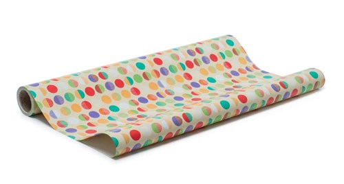 Papier Pakowy Kolorowe Kółka Mix 70cm-25m 80gsm