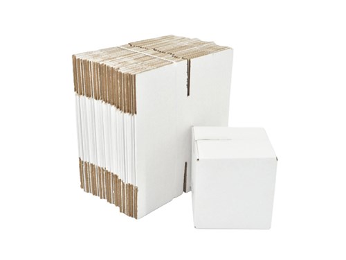 Kartony klapowe 150x150x150mm Białe, 50 sztuk