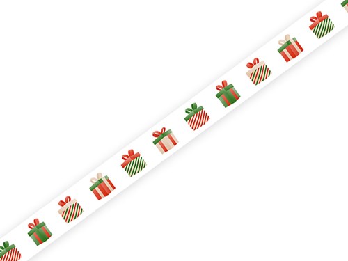 Taśma świąteczna samoprzylepna, Prezenty, 48mm/66m