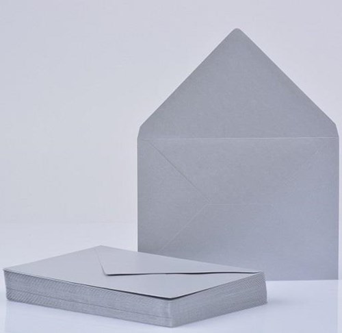 Koperty do zaproszeń Srebrny C5 50szt 120g