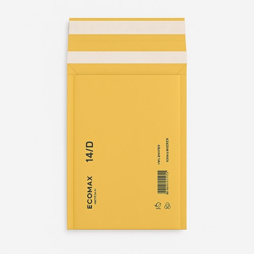 Papierowe koperty bąbelkowe ECOMAX D14 brązowe – 100 sztuk EKO