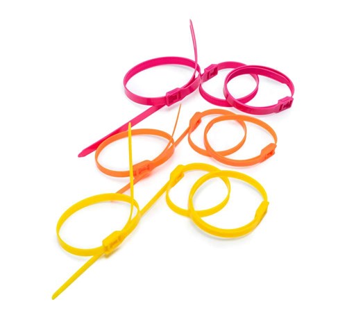 Opaska Zaciskowa niski profil 490/9,5mm Różowa