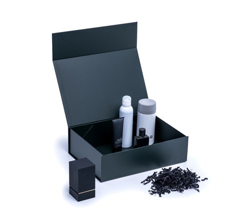 butelkowa zieleń pudełko magnetyczne, pantone 5535C, pudełko 350x250x100, opakowanie eleganckie, opakowanie premium