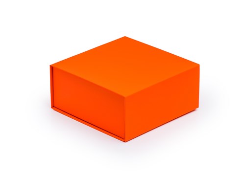 Pudełko Magnetyczne Pomarańczowe Matowe 200x200x90 Ozdobne Prezentowe
