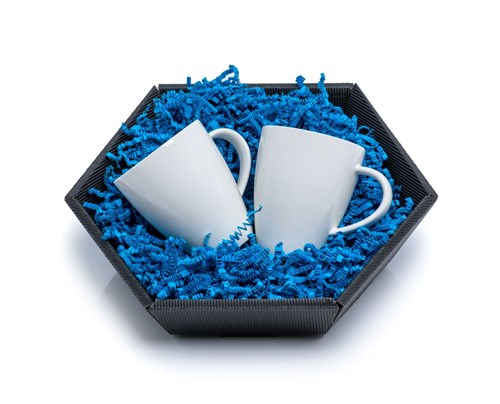 Kosz prezentowy karbowany czarny Mały 195x225