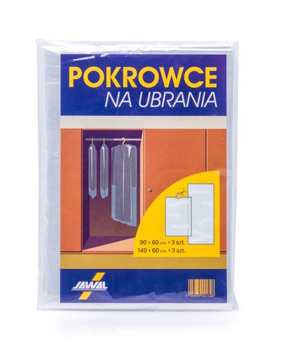 Pokrowce foliowe na ubrania, 2 x 3 sztuki