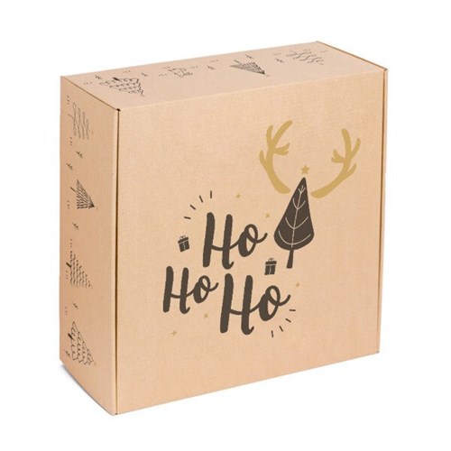 pudełko świąteczne z okienkiem, karton fasonowy choinki, karton prezentowy kraft, opakowanie świąteczne 3W, karton ozdobny święta