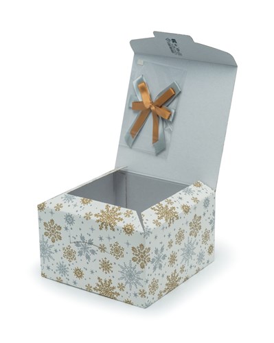 Pudełko świąteczne składane XL 250x250x150mm K-8082 SN białe