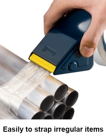 dyspenser taśmowy, dozownik tasmy, tasma filamentowa, pakowanie, akcesoria magazynowe