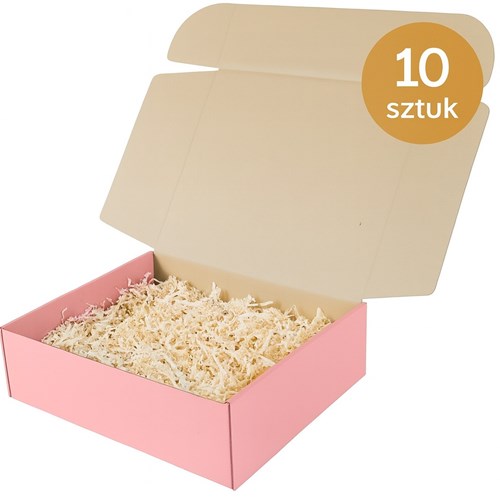 pudełko różowe, karton paczkomat A, karton fasonowy, pudełko e-commerce, pakiet 10 sztuk