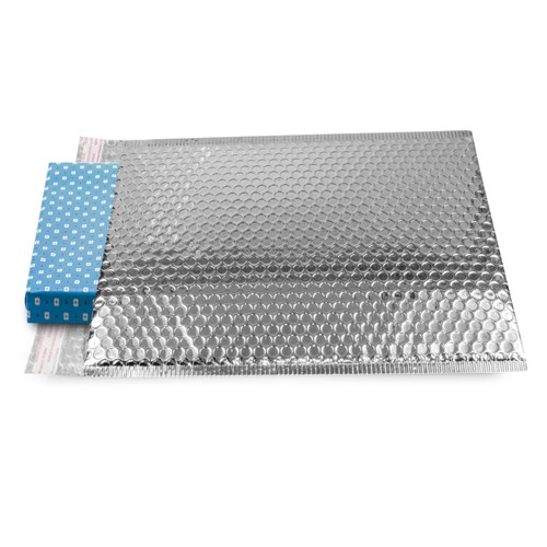 Koperty bąbelkowe metaliczne srebrne G17 100 szt