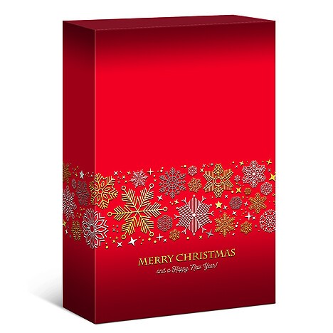 Karton Świąteczny Czerwone Merry 360x236x82 mm