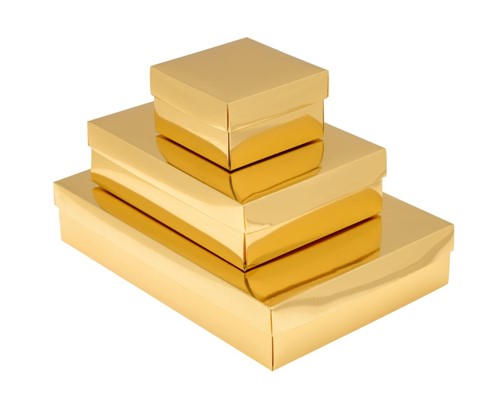 Pudełko Laminowane 255x160x75mm Złote