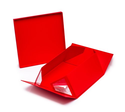 Pudełko Składane Z Wiekiem Czerwone 300x300x140 Eleganckie Pudełko