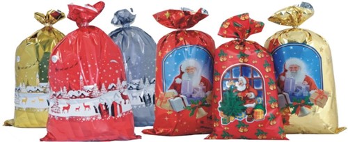 Woreczki foliowe świąteczne 32x54cm MIX 5szt