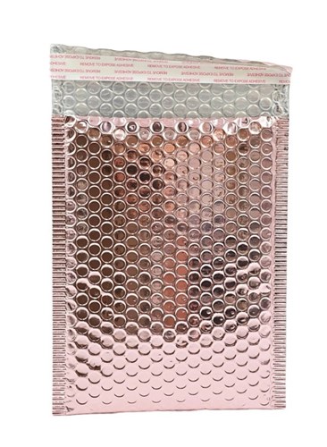 Koperta Metaliczna bąbelkowa ozdobna 180x230mm Gold Rose