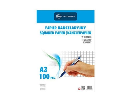 Papier kancelaryjny A3 100 ark. KRATKA