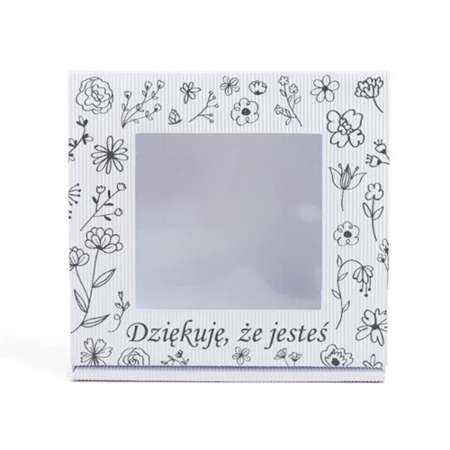 Karton wykrojnikowy KWIATY CZARNE 150x140x55mm