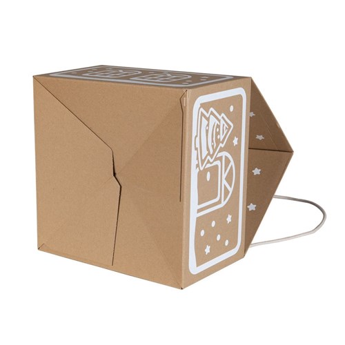 Pudełko świąteczne 300x300x350mm (zewn.) Domek +sznurek