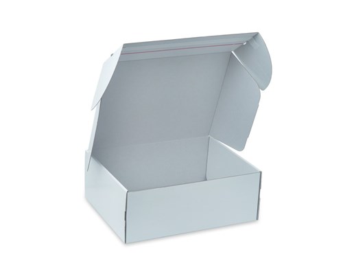 Karton wykrojnikowy 350x250x50mm F427 Biały z paskiem kleju