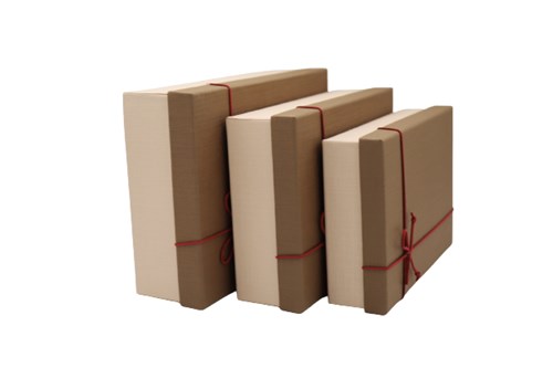 Zestaw pudełek - prostokątne z rzemykiem (3 szt.)