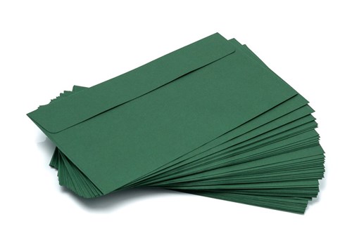 Koperty ozdobne DL HK/ Zielone/ 120gsm x-10 50szt.