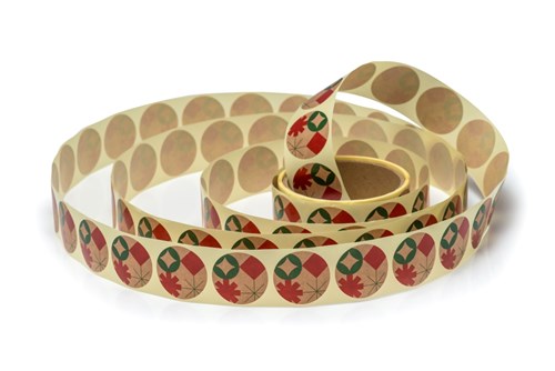 Naklejki okrągłe Kraft Fi35mm, Wzorki świąteczne, 200szt.