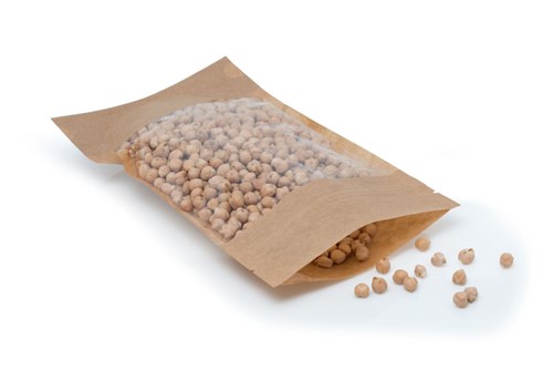 Doypack ECO KRAFT - Duże Okno - 500ml - 100 szt.