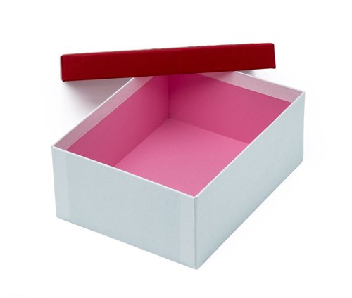 Zestaw pudełek Walentynka biały z czerw. 3szt.