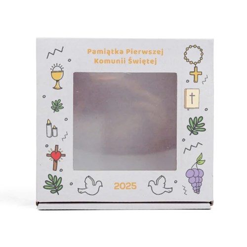 Karton wykrojnikowy KOMUNIA 150x140x55mm Karbowana