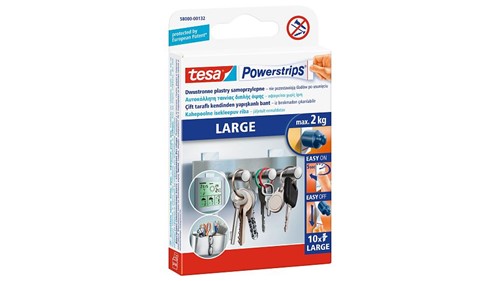 Plastry samoprzylepne POWERSTRIPS BIG do 2kg 10szt