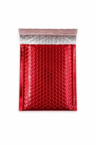 Koperta metaliczna czerwona 140x170 mm B6