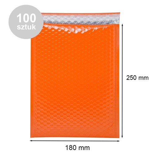 Koperty bąbelkowe pomarańczowe D14 100szt