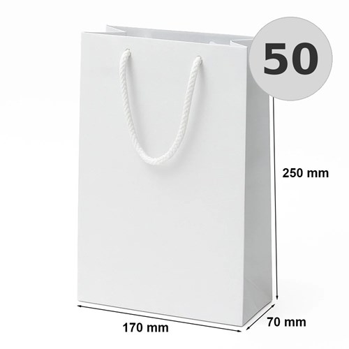 torba laminowana biała 170x70x250 mm 50 sztuk
