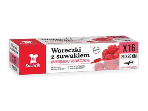 Woreczki z suwakiem "Kuchcik" 200x200mm, 16 sztuk