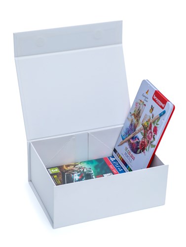 Pudełko Magnetyczne Świąteczne Białe 235x170x100mm (zew) Na Prezent