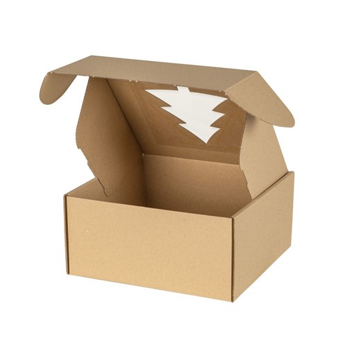 Pudełko świąteczne 200x200x100mm EKO CHOINKA F427