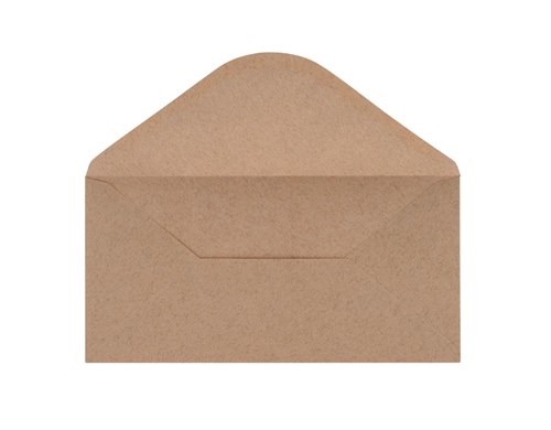 Koperty DL Kolorowe Recycled Brązowe 120g 50szt.