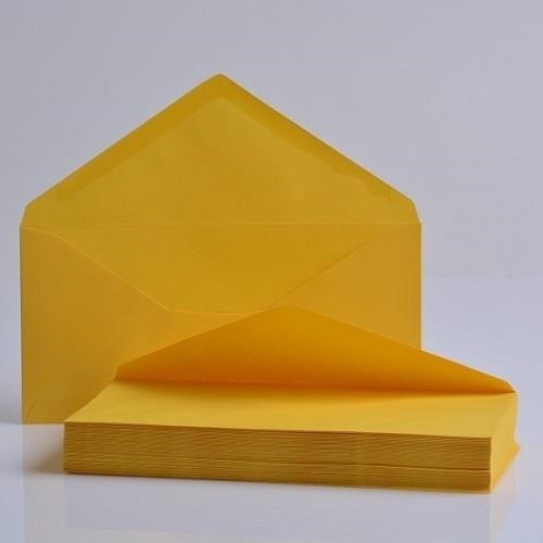 Koperty ozdobne DL ŻÓŁTE 220x110mm 50 sztuk