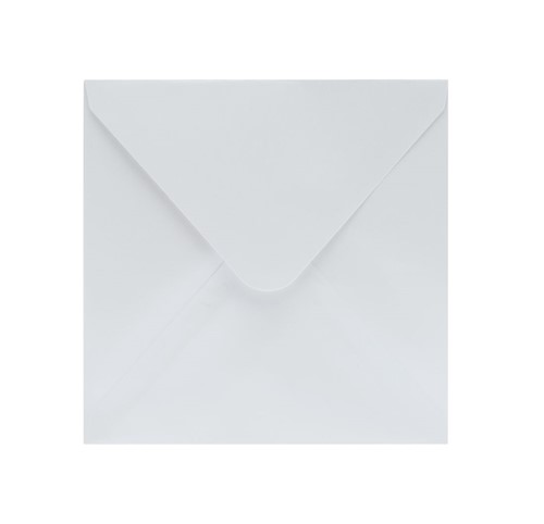 Koperty ozdobne ślubne K4 kwadratowe Białe 120 g/m² 50szt