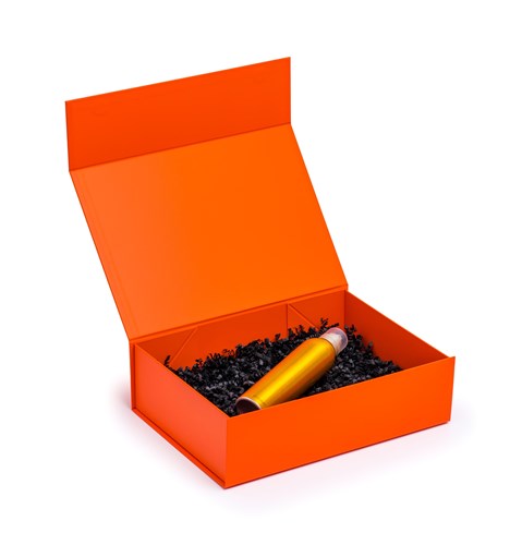 Pudełko Magnetyczne 350x250x100mm Pomarańczowe Eleganckie Na Prezent