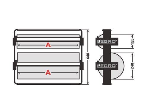 Dyspenser Legro na 2 rolki papieru pakowego - 40cm