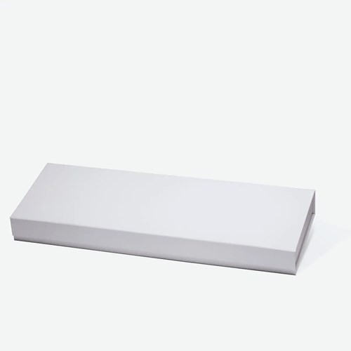 Białe pudełko magnetyczne składane 500x180x55mm na długie produkty i prezenty