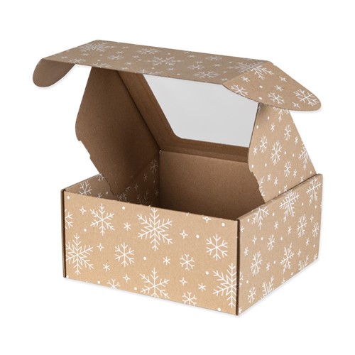Pudełko świąteczne 200x200x100mm EKO Śnieżki F427